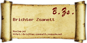 Brichter Zsanett névjegykártya